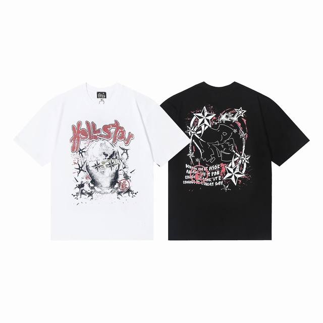 6630# Hellstar American style high street pure cotton loose short sleeve T-shirt
