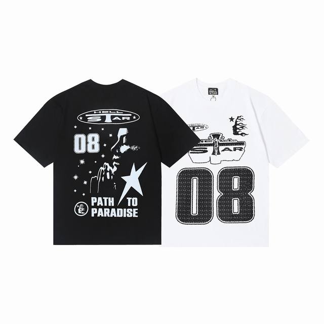 6625# Hellstar American style high street pure cotton loose short sleeve T-shirt