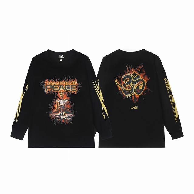 5511# Hellstar Hell Star Letter Print Lightning High Street Men's and Women's Hi