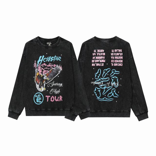 2203# Washed European and American trendy brand Hellstar Washed distressed Ameri