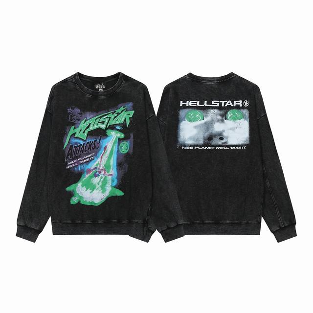 2201# Washed European and American trendy brand Hellstar washed distressed Ameri