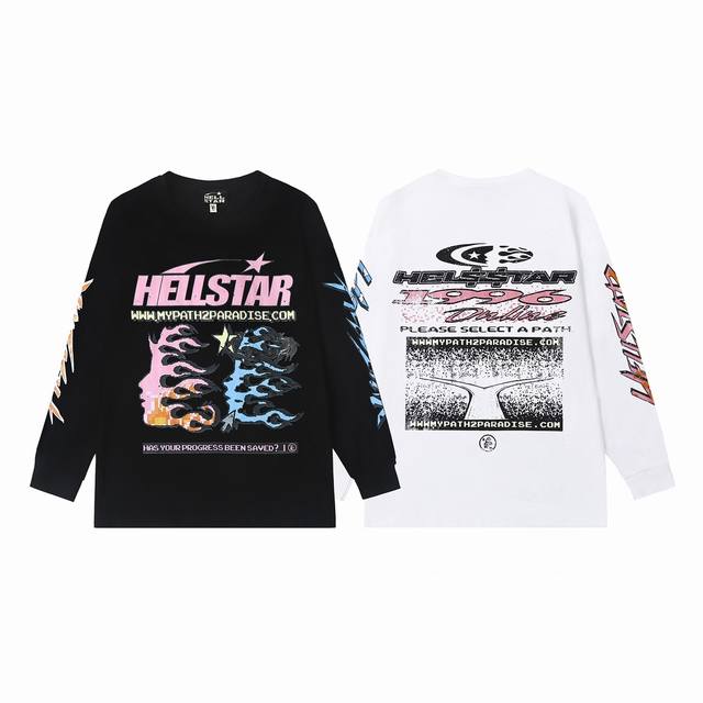 5509# Hellstar Hell Star Letter Print Lightning High Street Men's and Women's Hi