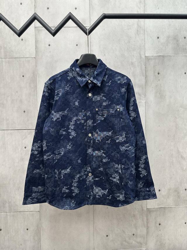 Gucci 25Ss new orchid floral denim long-sleeved jacket Size: S M L X L DDD