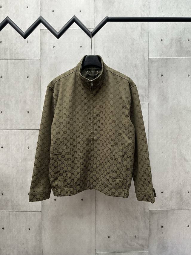 Gucci Gucci 25Ss autumn and winter new double G jacquard full-print zipper long-