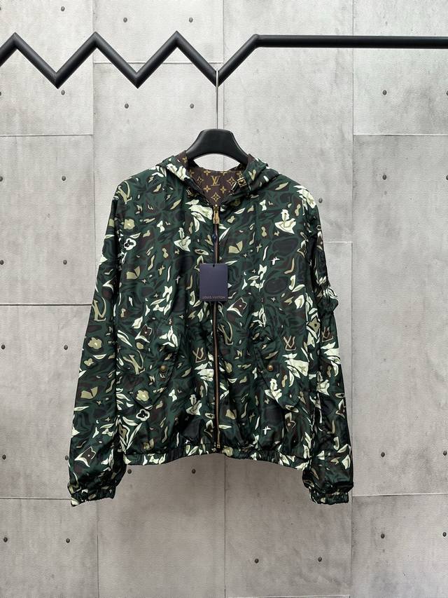 Louis Vuitton 25Ss new Nigo collaboration double-sided hooded zip-up jacket Size
