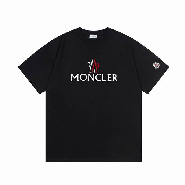 Moncler's red and white staggered monogram print, the logo, has been refined and