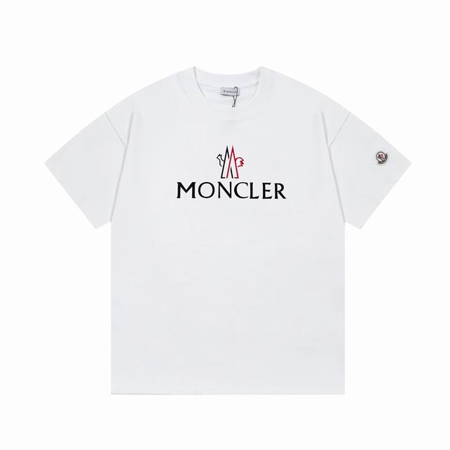 Moncler's red and white staggered monogram print, the logo, has been refined and