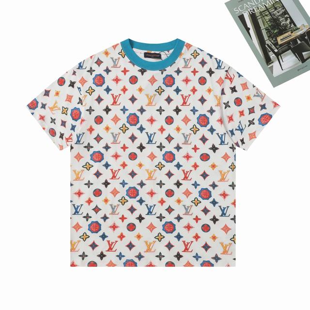 Louis Vuitton's new short-sleeved T-shirt, pure cotton digital printing process