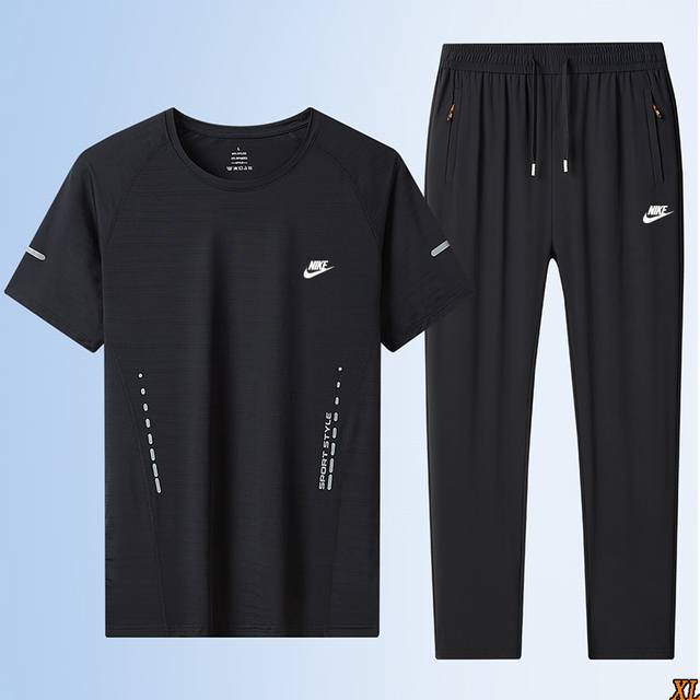 Nike exclusive real shot of the new summer high-quality ice silk two-piece shor