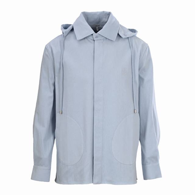 Loewe Cotton Detachable Hooded Long-Sleeved Shirt JacketDDD. Made from 100% cott