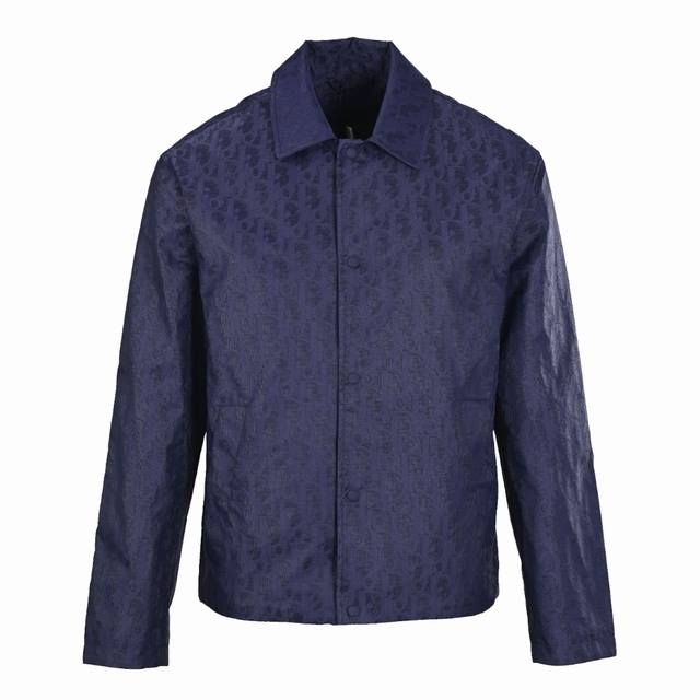 Dior Cd all-over jacquard lapel jacket is made of 100% nylon. Ultra-fine yarn is