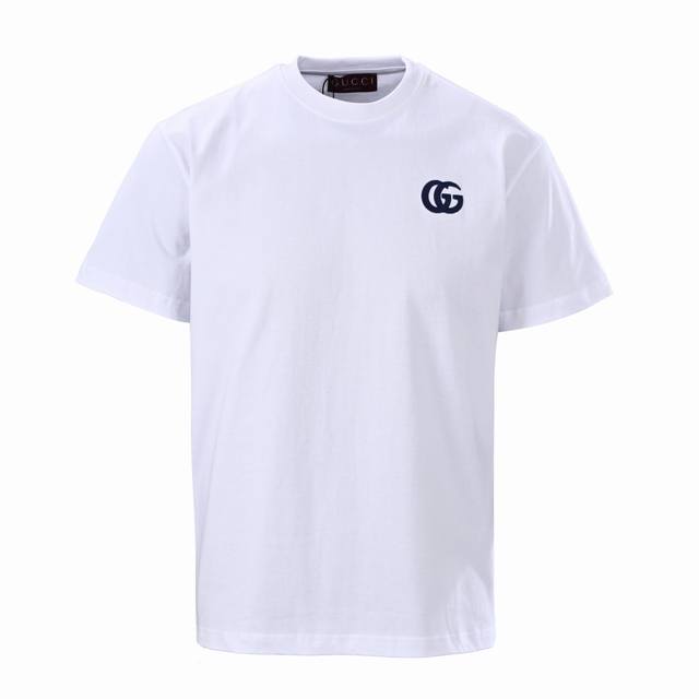 Gucci Gucci Double Gg embroidered short-sleeved T-shirt Customized Qimeng Four S