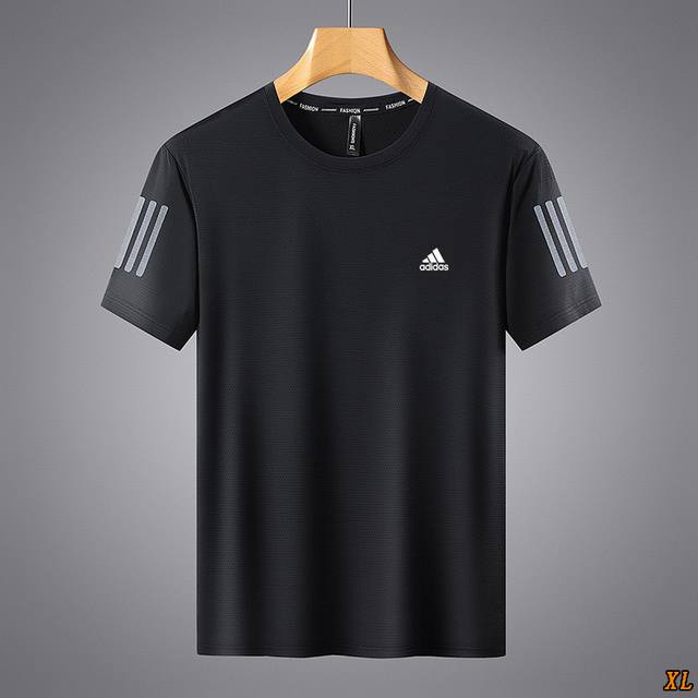 Adidas exclusive real shot of the new summer high-quality breathable ice silk T
