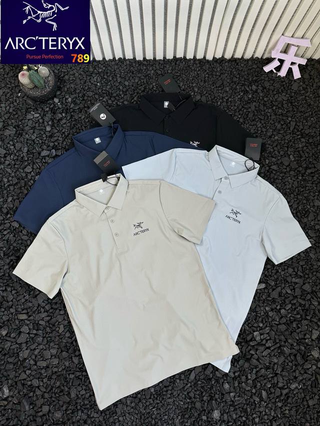 Arcteryx Arc'teryx Summer New Men's Polo Shirt with Chest Logo Print in Four Co