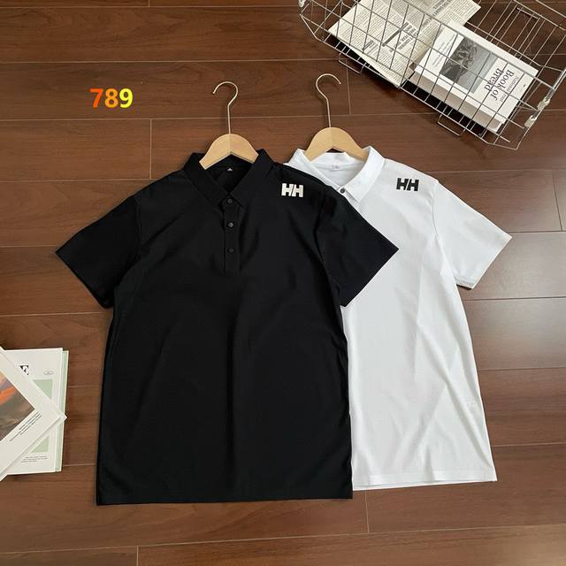 Helly Hansen ice silk quick-drying seamless summer new lapel chest logo short-sl