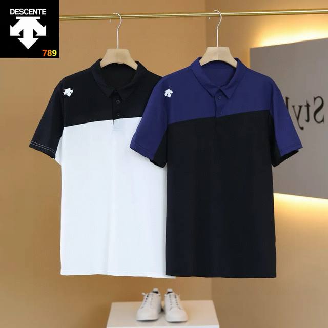 Dijia's new summer short-sleeved Polo shirt! New color-blocked men's Polo shirt,
