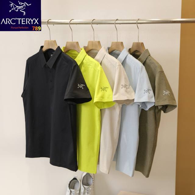 The Arc'teryx 2025 Men's Casual Polo Shirt features a new fabric, making it ide