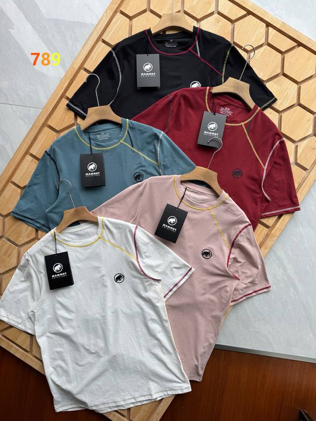 Mammoth's white three-needle, five-thread quick-drying short-sleeve shirt is the