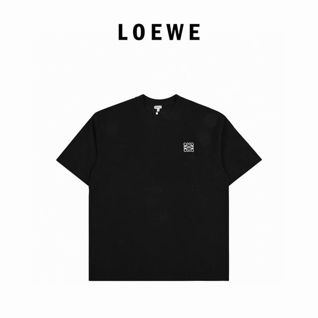 Loewe chest embroidered short-sleeved T-shirt Original operation custom-woven an