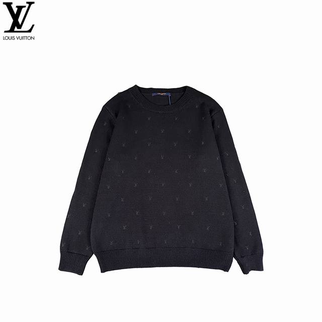 Louisvuitton 25Ss all-over small embroidery crewneck sweater DDD. Originally pur