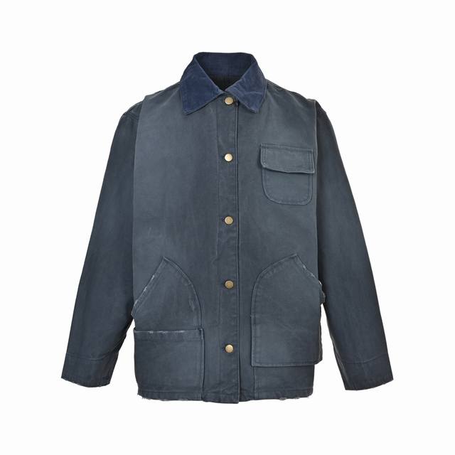 Prada 25Fw Multi-Pocket French Denim Jacket This product is made of pearl sail f