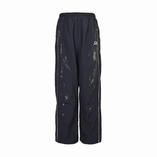 Balenciaga 84 graffiti spray paint navy blue half-circle embroidery tracksuit tr