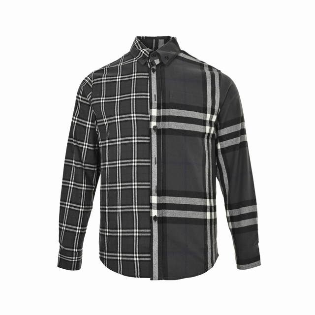 Burberry Classic Checkered Brushed Stripe Shirt Fabric: Custom-made, original ch