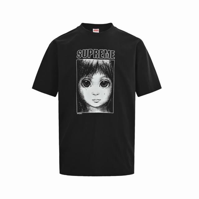 Supreme X Margaret Keane joint model character pattern print short sleeve Size: