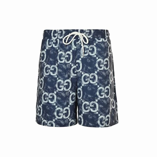Gucci 25Ss Double G Full Print Tie-Dye Beach Shorts 25Ss new style is a must-hav