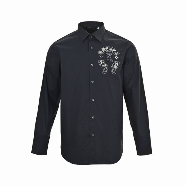 Louis Vuitton & Chrome Hearts collaboration patch shirt DDD. Due to the custom f
