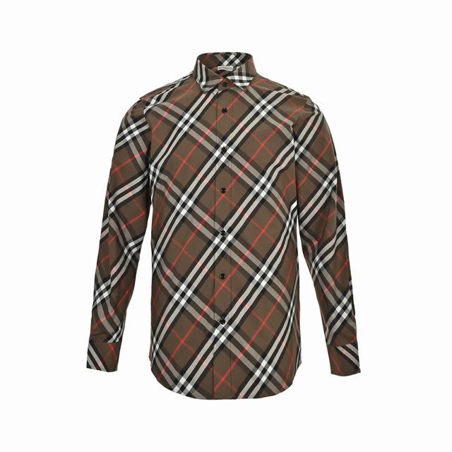 Burberry Twill Check Cotton Long-Sleeved Shirt DDD! Hurry and grab this! Limited