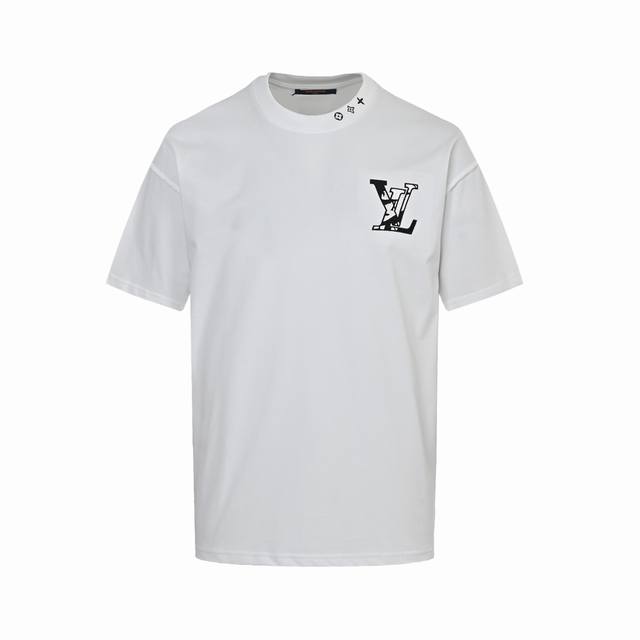 Louis Vuitton 25Ss short-sleeved shirt with three-flowered ski logo embroidery o