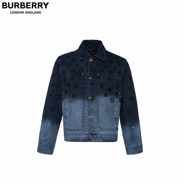 Louis Vuitton 25Ss Aurora Flame Gradient Denim JacketDescription: Crafted from a