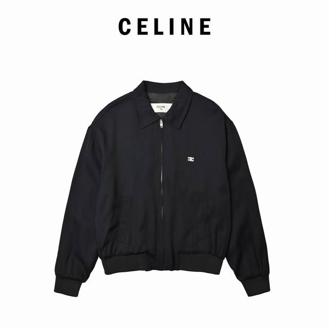 Celine Arc de Triomphe embroidered lapel jacket DDD. Made from imitation mulberr