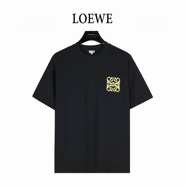 Loewe 25Ss Colorblock Towel Embroidered Logo Short-Sleeved T-Shirt Featuring a c