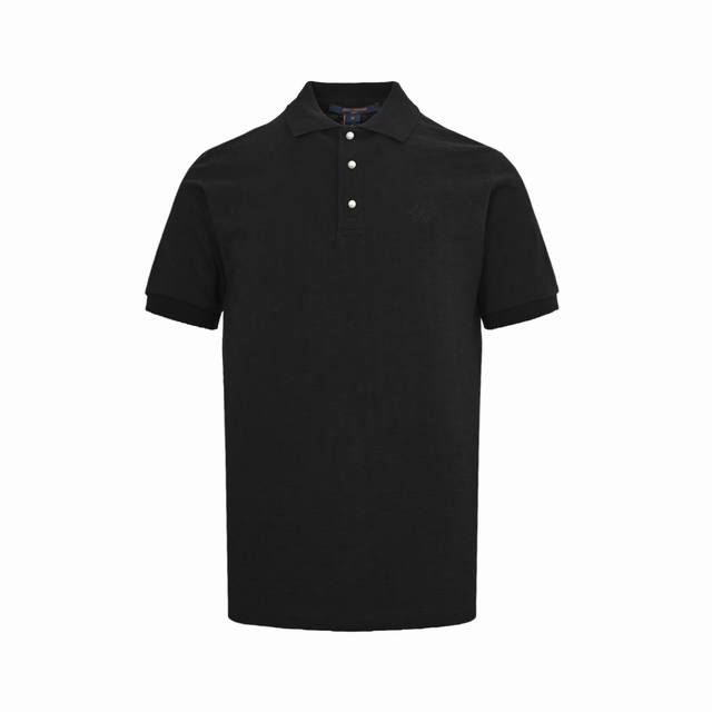 Louis Vuitton pearl button checkerboard embroidered Polo short-sleeve DDD. The o