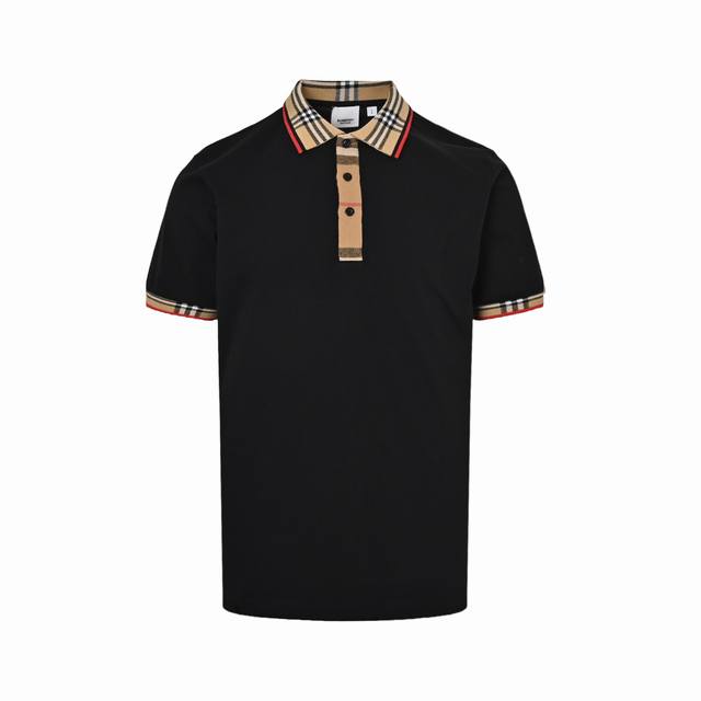 Burberry Burberry check collar Polo short-sleeved DDD. Crafted from cotton pique