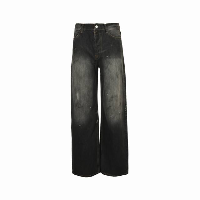 Acne Studios 25Fw 1981M ink-splashed jeans are made of non-stretch denim, which