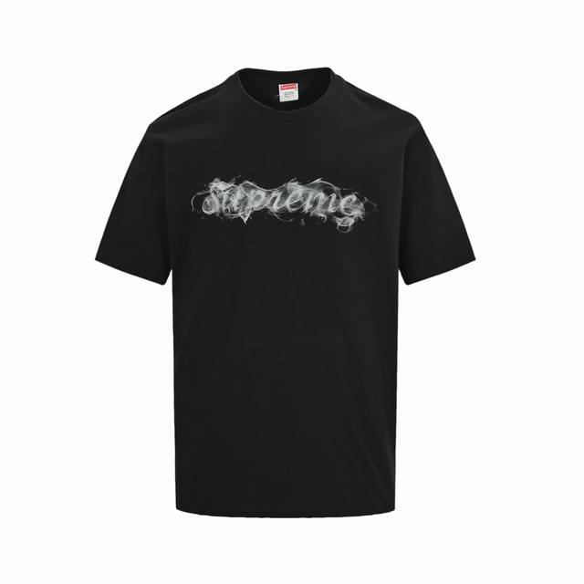 Supreme Week0 Smoke Tee Smoke Logo Smoke Ring Letter Print Short Sleeve Size:S-X