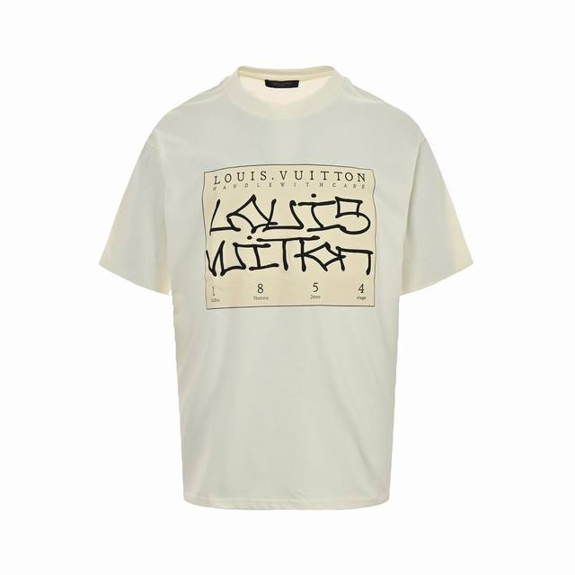 Louis Vuitton 23Ss Twisted Letter Embroidery Short Sleeve DDD. Its simple and cl