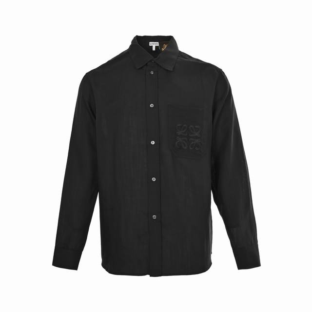Loewe Pocket Embroidered Linen Shirt This shirt is a fusion of viscose and linen