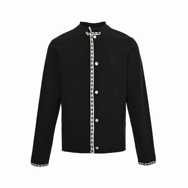 Louis Vuitton 25Fw diamond monogram placket jacket is woven with 42-count worste