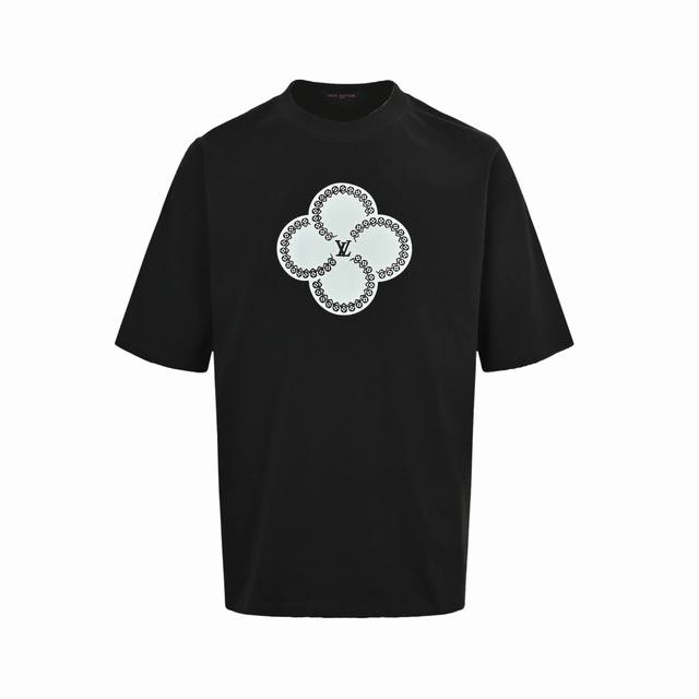 Louis Vuitton 25Ss Four-Leaf Clover Print Short Sleeve Fabric is made from custo