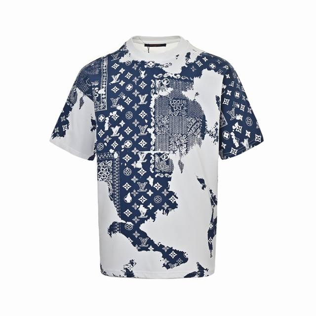 Louis Vuitton cashew flower print short sleeves are made of customized 26S doubl