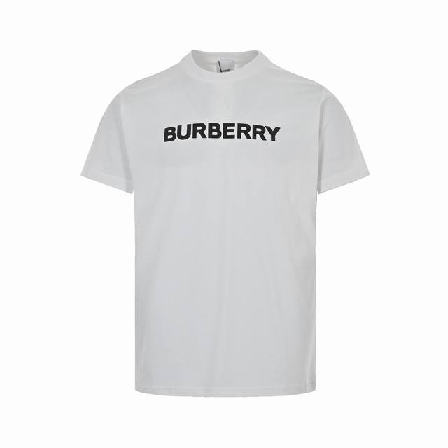 Burberry 22Ss foam printed letter short sleeve fabric is made of pure cotton woo