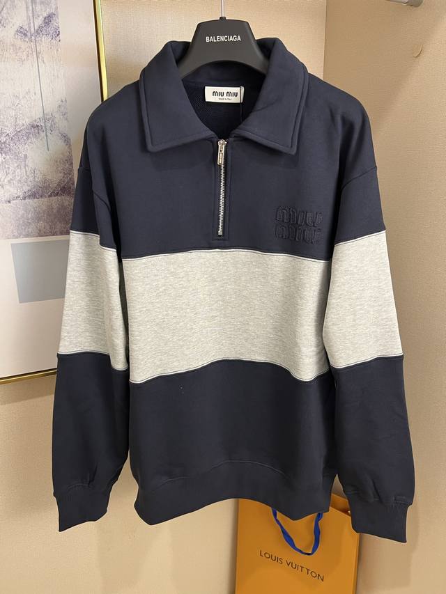 Size: SML XL Color: Navy Blue Grey 2025Ss same style appliqu