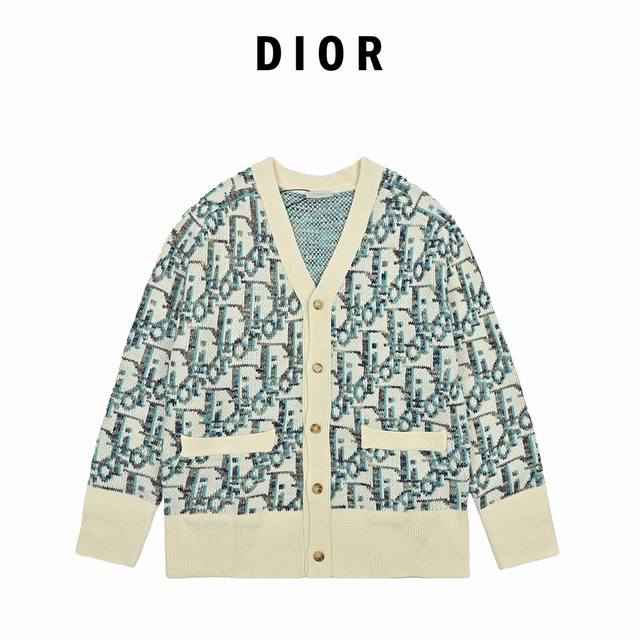 Dior 25Ss all-over jacquard sweater cardigan DDD. Purchased at a national specia