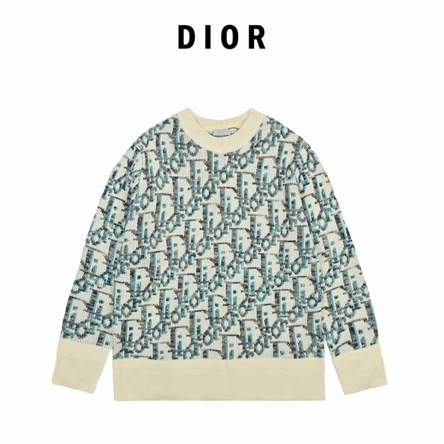 Dior 25Ss all-over jacquard crewneck sweater DDD. Purchased at a national univer