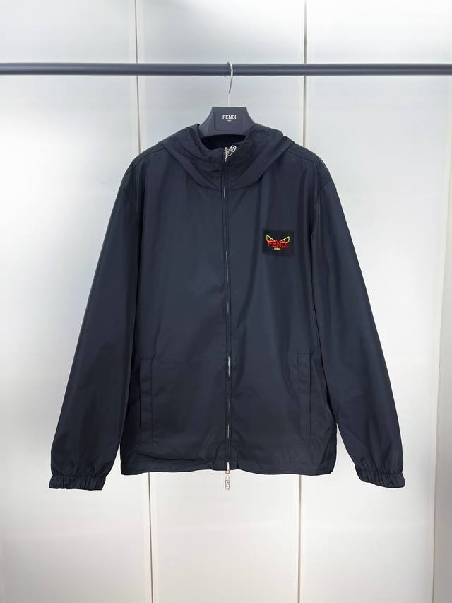 Fendi Ff all-over embroidered logo double-sided jacket windbreaker S M L Xl DDD
