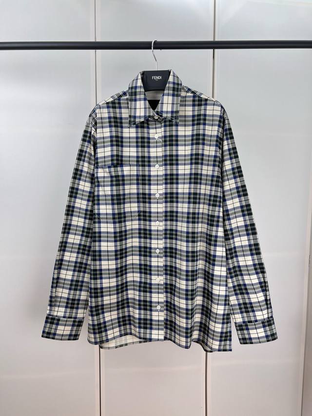 Mm6 Margiela plaid reversible long-sleeved shirt 44 46 48 50 DDD
